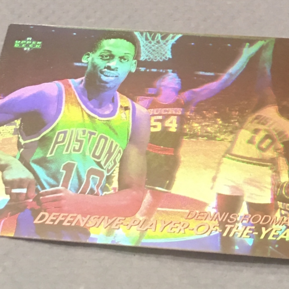 Vintage Dennis Rodman Detroit Pistons Collector's Card - VGC